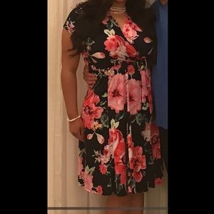 Knee length floral dress